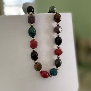 Chunky Women’s Beaded Necklace approx. 9” Drop